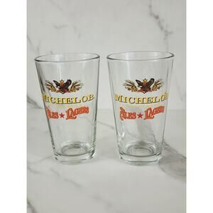 Michelob Beer Pint Clear Glass 16oz Specialty Ales Lagers Drinkware 5 1/2" x2